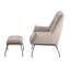 Fauteuil d'appoint capitonné avec repose-pieds Veranzano-96830454