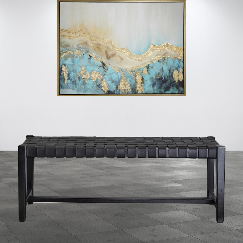 Jethroe Wood Woven Bench