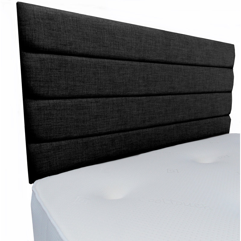 Moyo Upholstered Headboard, Black, Double (4'6)