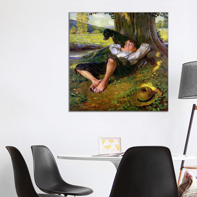 " Barefoot Boy Daydreaming " by Norman Rockwell