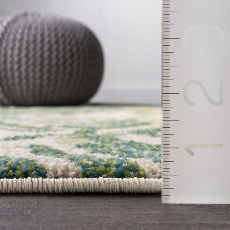 Floral Area Rug, Rectangle 91 x 152cm