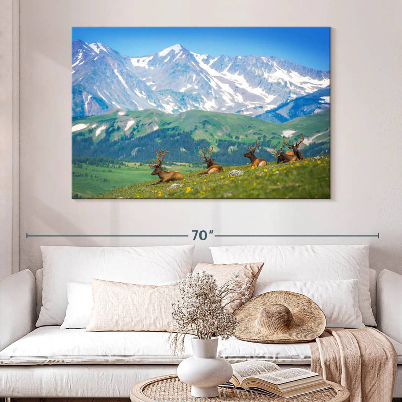 Brampt North American Elks, 34" H x 51" W