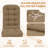 Outdoor Replacement Cushion Set  4.7" Thick High Back Seat / Back Cushions with Ties, Buckle (Set of 2)-2085944034