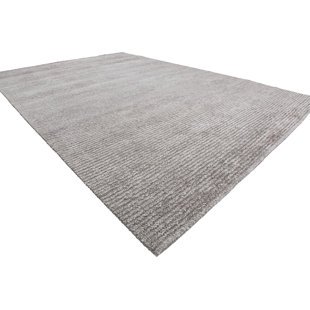 Tapis gris fait à la main Miles