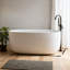 51 Inch Freestanding Resin Stone Soaking Bathtub with Overflow and Pop-up Drain for Modern Bathrooms-120330778