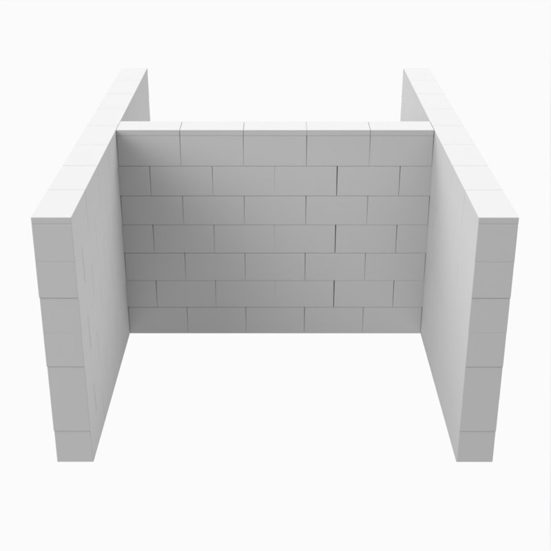 Ensemble de cabines EverBlock Space, Blanc, 216"