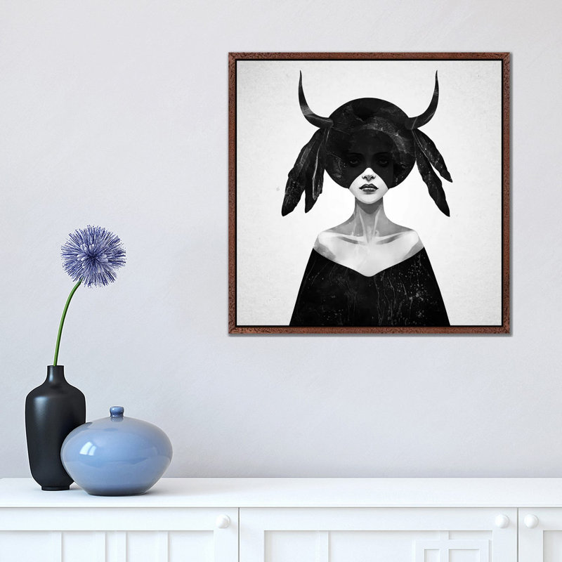 The Mound II by Ruben Ireland - Print on Canvas, 45.72 cm H x 45.72 cm W, Classic Brown Wood Framed