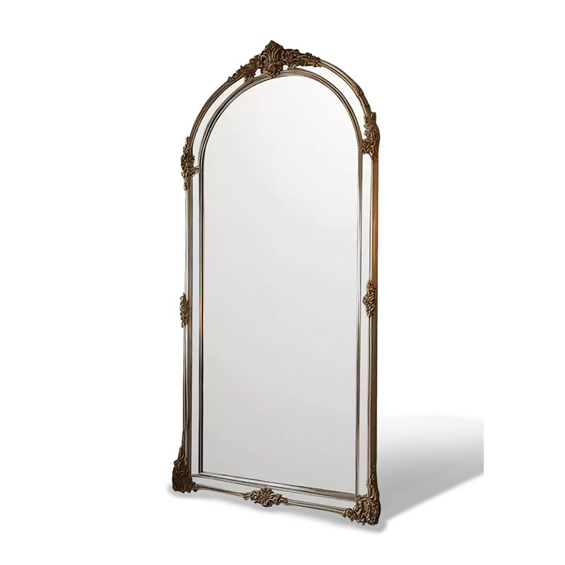 French Vintage Carved Full-Length Floor Mirror, 70.87" x 31.5"