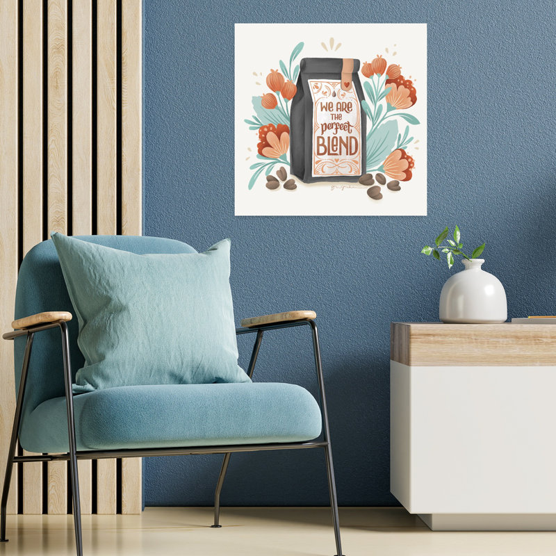 Mélange I, art floral contemporain, H 18 po x l 18 po