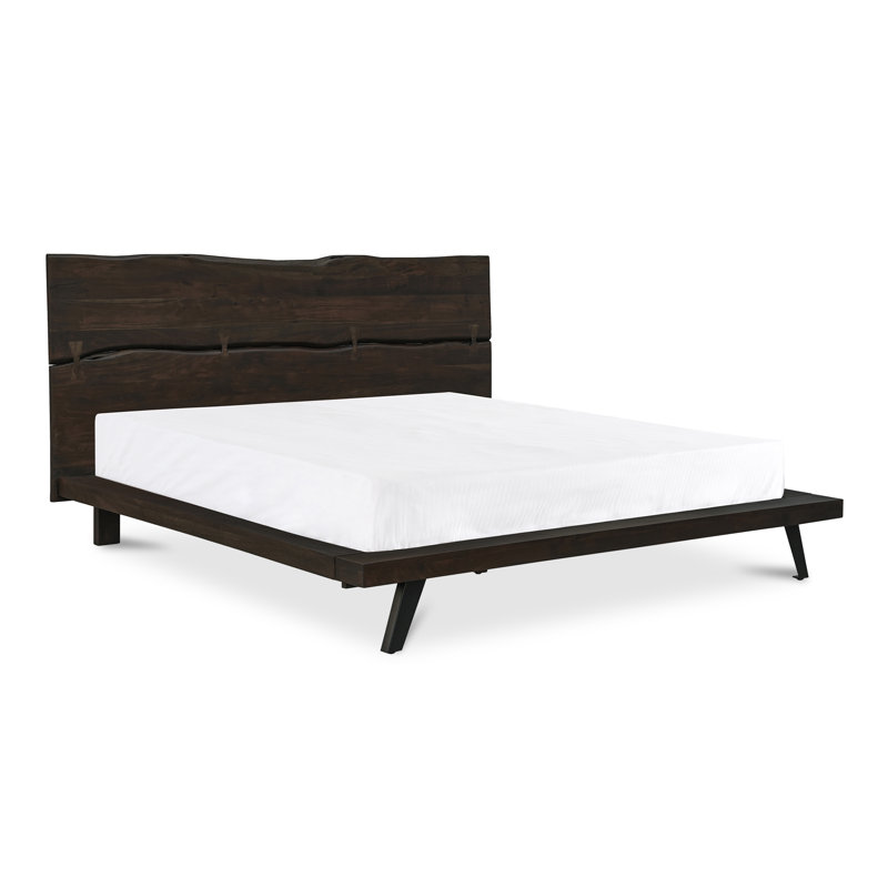 Broughton Solid Wood Platform Bed, Queen, Dark Brown