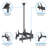 Mount-It Adjustable Triple Screen TV Ceiling Mount | Multi-Display Commercial Grade Ceiling Bracket