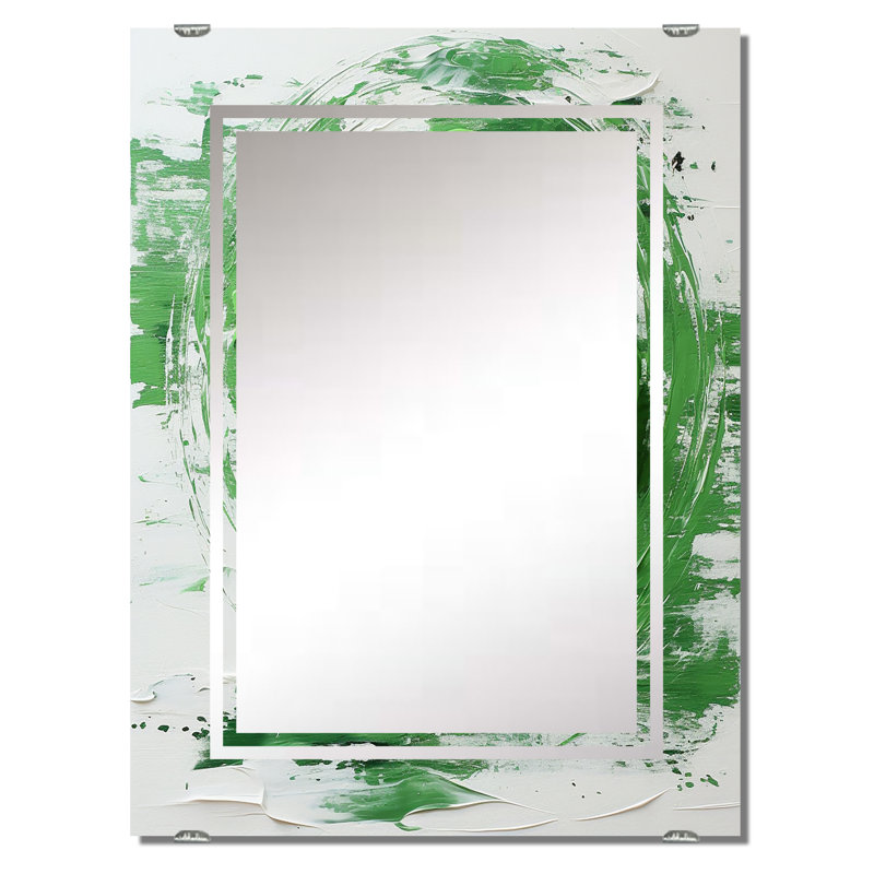 Miroir mural Santangelo - Collages abstraits décoratifs MIR138002, 32 po x 24 po