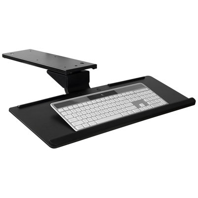 Mount-It! Under Desk Keyboard Tray and Mouse Platform with Gel Wrist Pad, 17 inch Space Saving Track