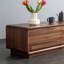 Table basse moderne et minimaliste en bois massif avec rangement-760057074