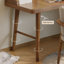 Bureau d'écriture brun en bois massif en forme de L-801507804-801507806
