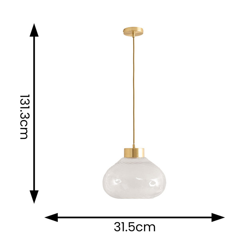 1 - Light Pendant, Clear
