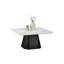 Ensemble de tables 3 pièces de style contemporain 1 table basse carrée 2 tables de bout carrées en faux marbre doux aux bords arrondis du salon principal au fini noir