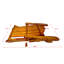Chaise confortable en bois pliable pour l'extérieur avec siège incliné emblématique, accoudoirs larges, couleur populus en chêne, processus d'assemblage facile, capacité de poids de 250 lb, idéale pour la terrasse, au bord de la piscine ou à l'intérieur