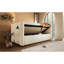 Cadre de lit simple avec et type de charge en C, lit de jour rembourré en velours beige, rangement hydraulique, lattes en bois et dossier pour une chambre à coucher fonctionnelle et confortable-56652473