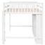 Lit mezzanine avec 8 tablettes ouvertes, blanc-1619440241