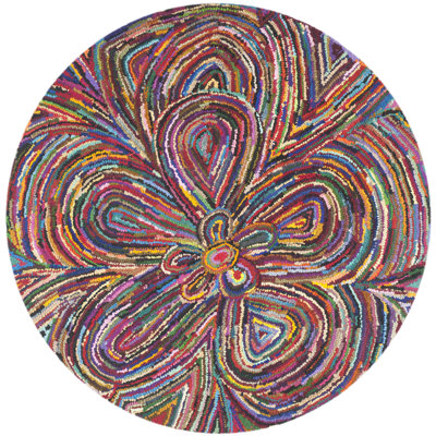 Tapis floral en coton touffeté à la main Anaheim