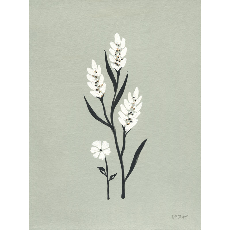 «Petite Floral III» d'Yvette St. Amant, Non, Papier avec cadre unique doré, H 24 po x l 18 po
