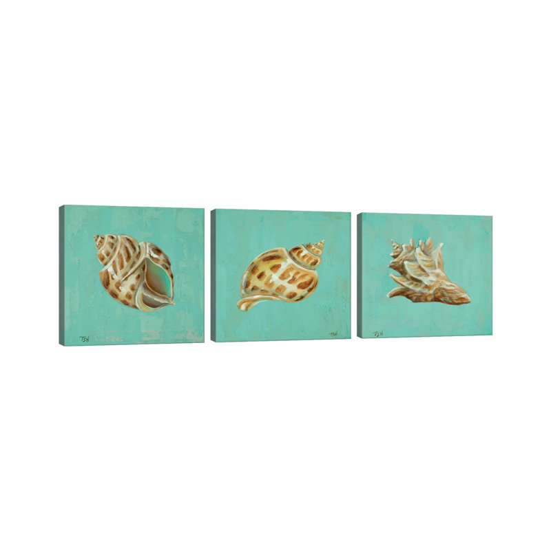 «Ocean's Gift Triptych», ensemble d'art mural sur toile tendue (ensemble de 3)