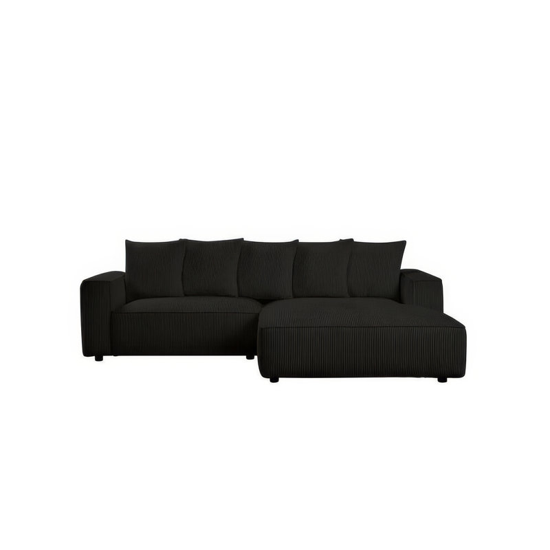 Canapé modulaire Raquel, Tissu noir