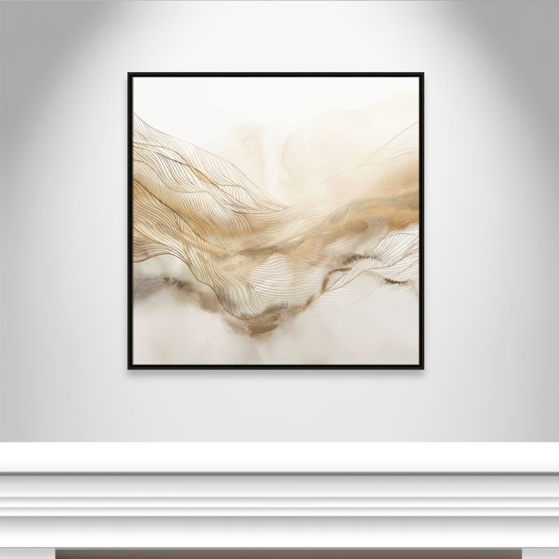 «Line Haze II» par Isabelle Z, H 37,5 po x l 37,5 po, Espresso