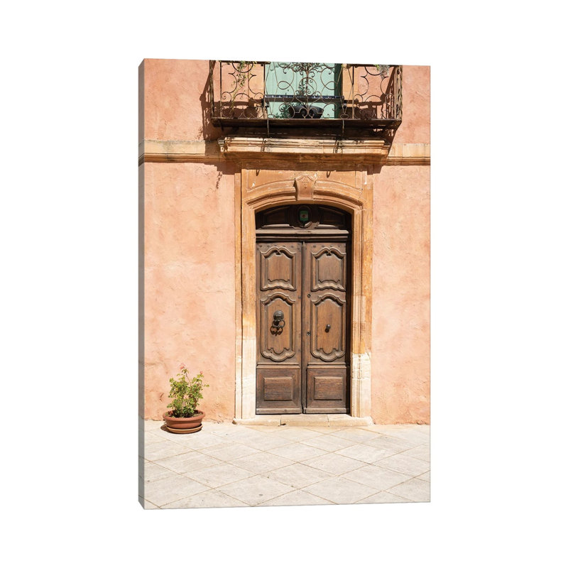 Old Wooden Door 1 Piece Wall Art on Canvas, 30.48 cm H x 45.72 cm W, Wrapped Canvas