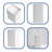 MONSFEST 15.7'' White Solid Surface Rectangular Bathroom Sink