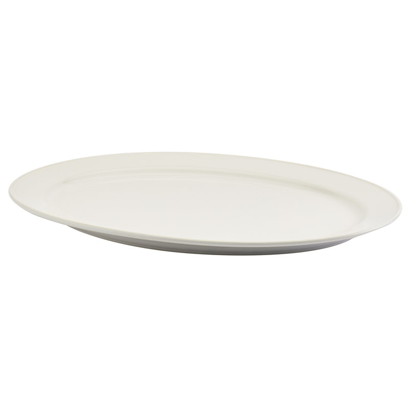 Denmark Tools for Cooks 16.5in Oval Ceramic Platter White Bistro