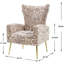 Fauteuil d'appoint rembourré en velours-84553055