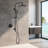 Wall Mounted Rain Showerhead and Hand Shower System with Adjustable Slide Bar (Rough-in Valve Included)