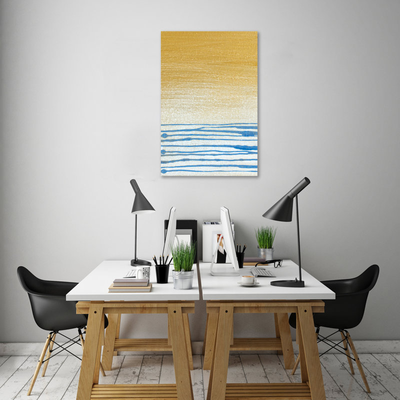 Gold By The Beach by Kent Youngstrom - Wrapped Canvas Painting, 38cm H x 25cm W