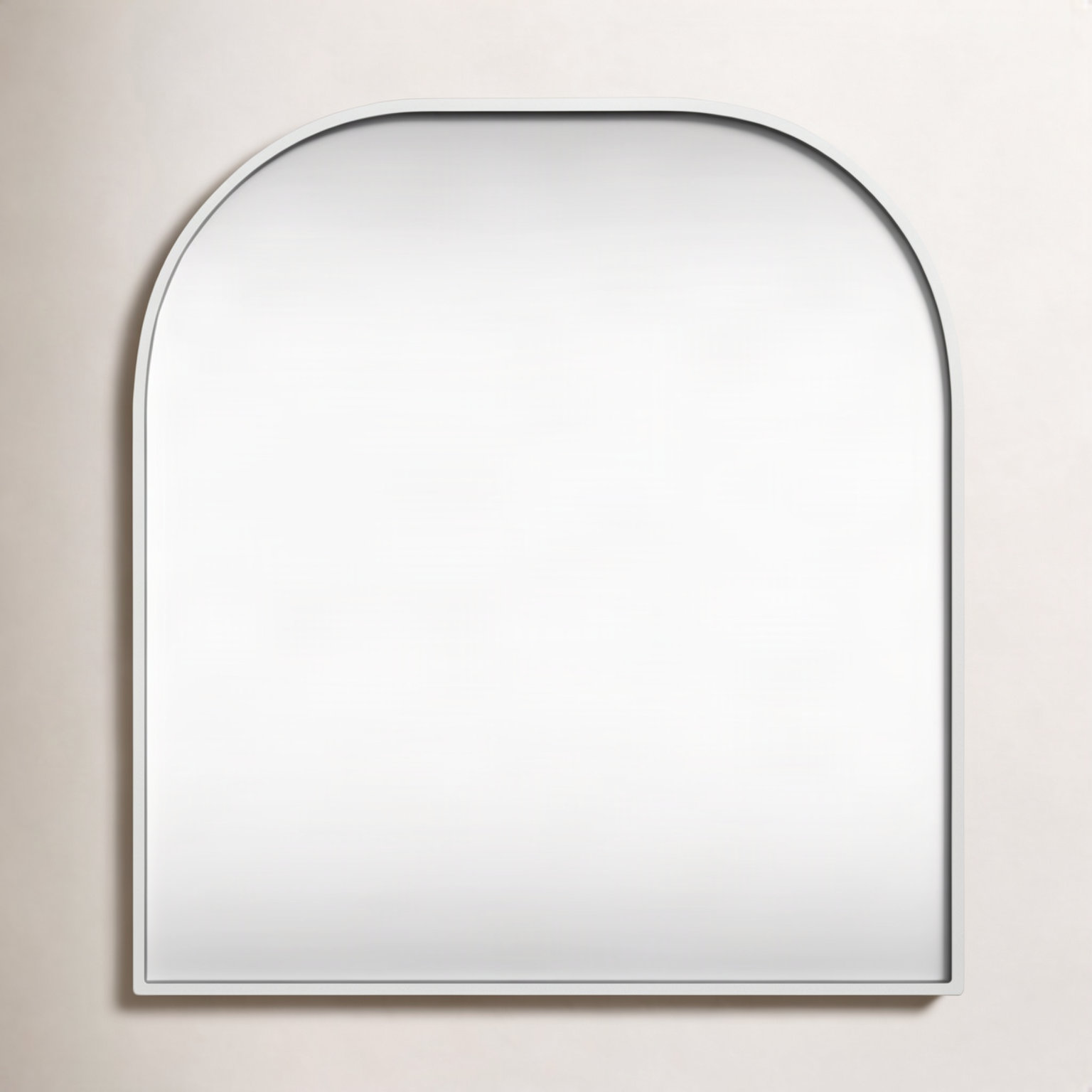 Sabine Metal Wide Arch Wall Mirror, 34" x 36", Silver