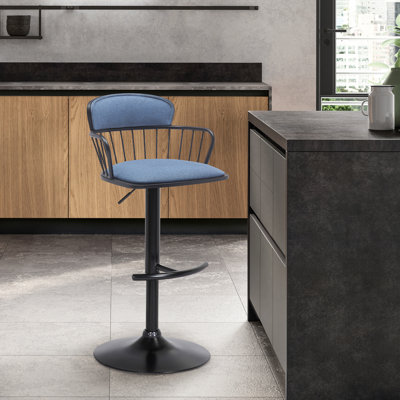 Tabouret de bar pivotant réglable avec contrôle de hauteur lisse