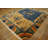 Antique Art Deco Room Size Wool Blue, Multicolor Rug