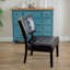 Faux Leather Tufted Accent Chair With Oversized Seating