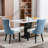 PU and Velvet Upholstered Dining Chair-622743598
