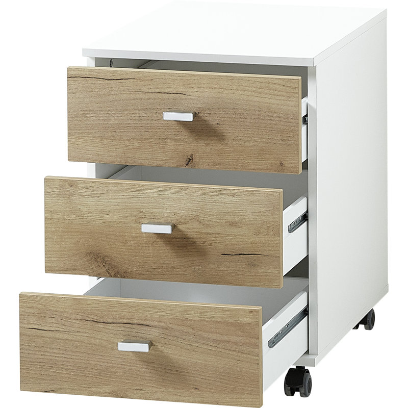 Edisha 40cm Wide 3 -Drawer Mobile File Cabinet