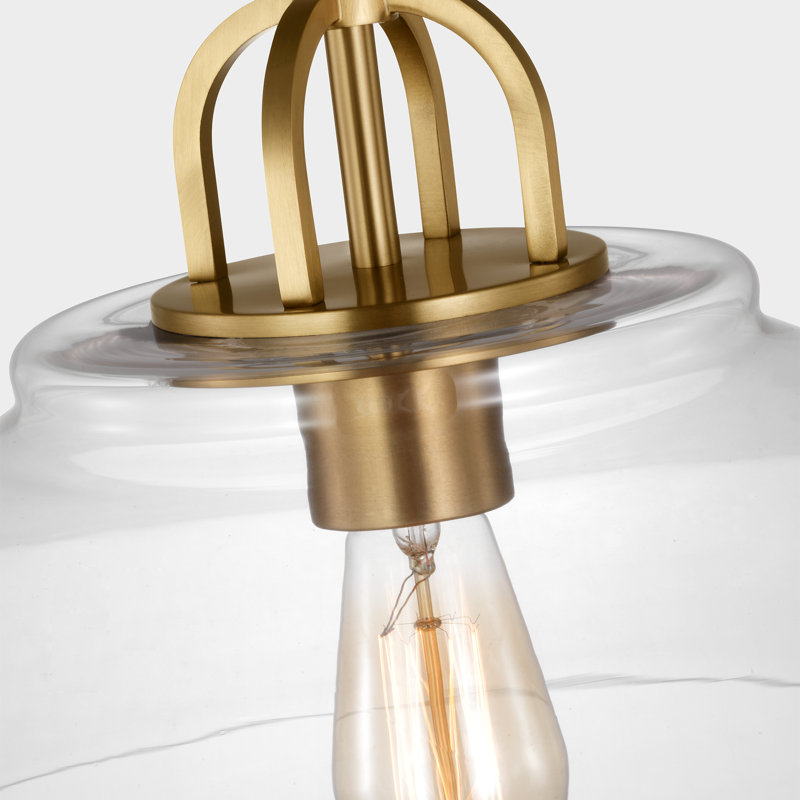 Payton Pendant, Satin Brass, 9.75" H x 20" W x 20" D