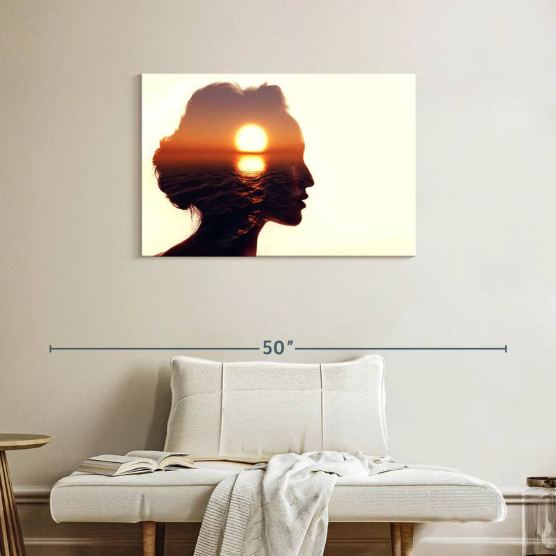 Portrait de coucher de soleil Leisha, H 24 po x l 36 po