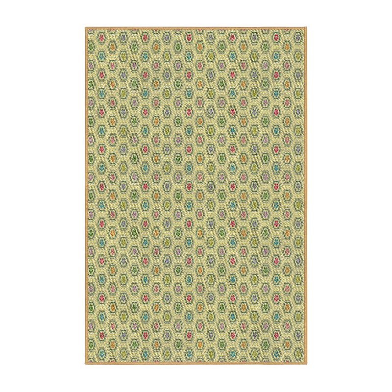 Tapis de zone verte à motif, Rectangle 5 pi x 7 pi