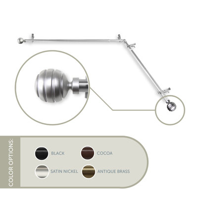 Pepin Corner Window Single Corner Curtain Rod