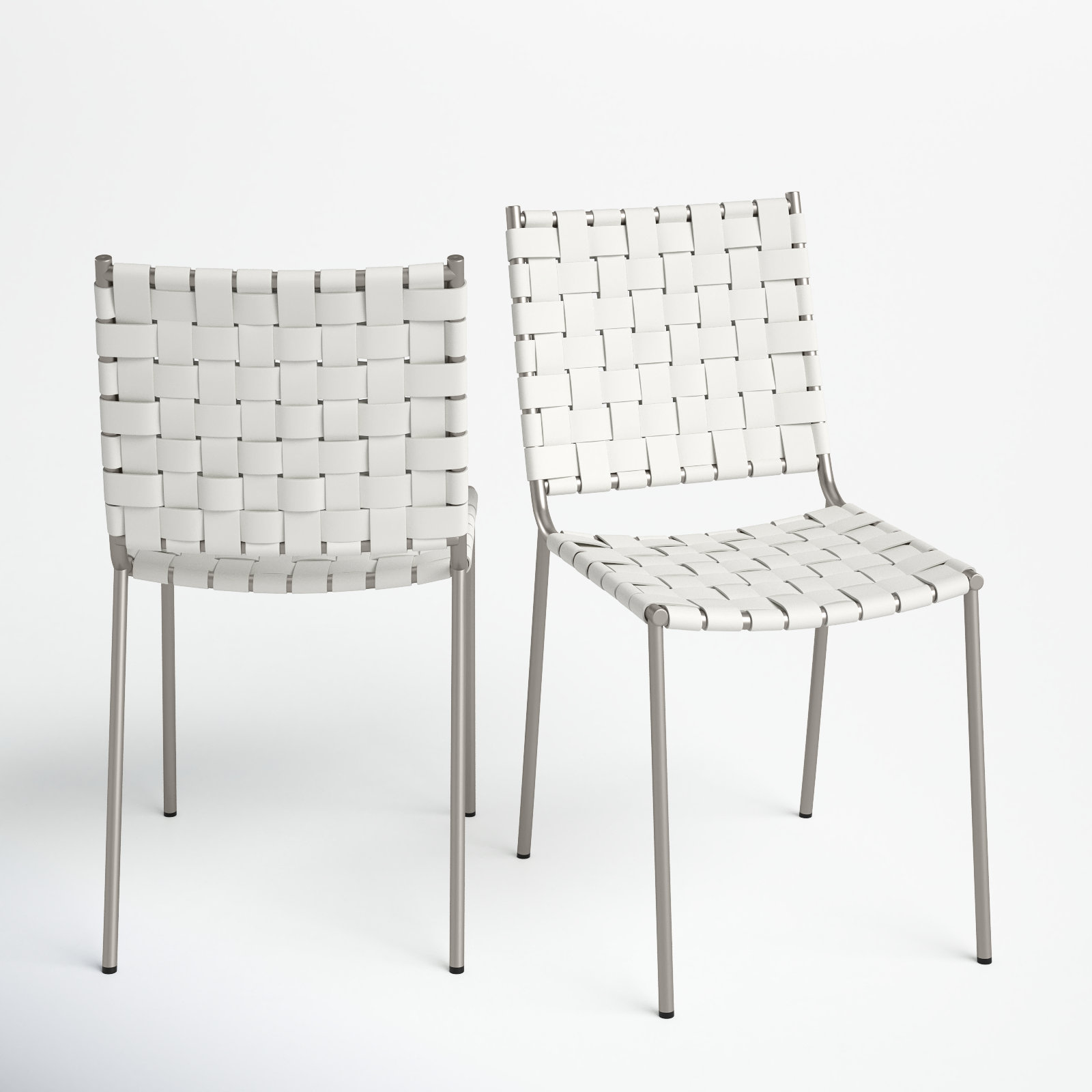 Ryland Armchair, White, Silver