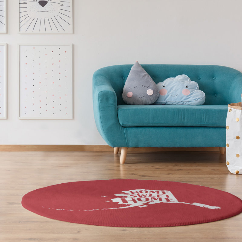 Chenille Indoor Rug, Round 5'