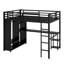 Structure de lit mezzanine avec garde-robe, bureau et tablettes de rangement-75575738-75575739