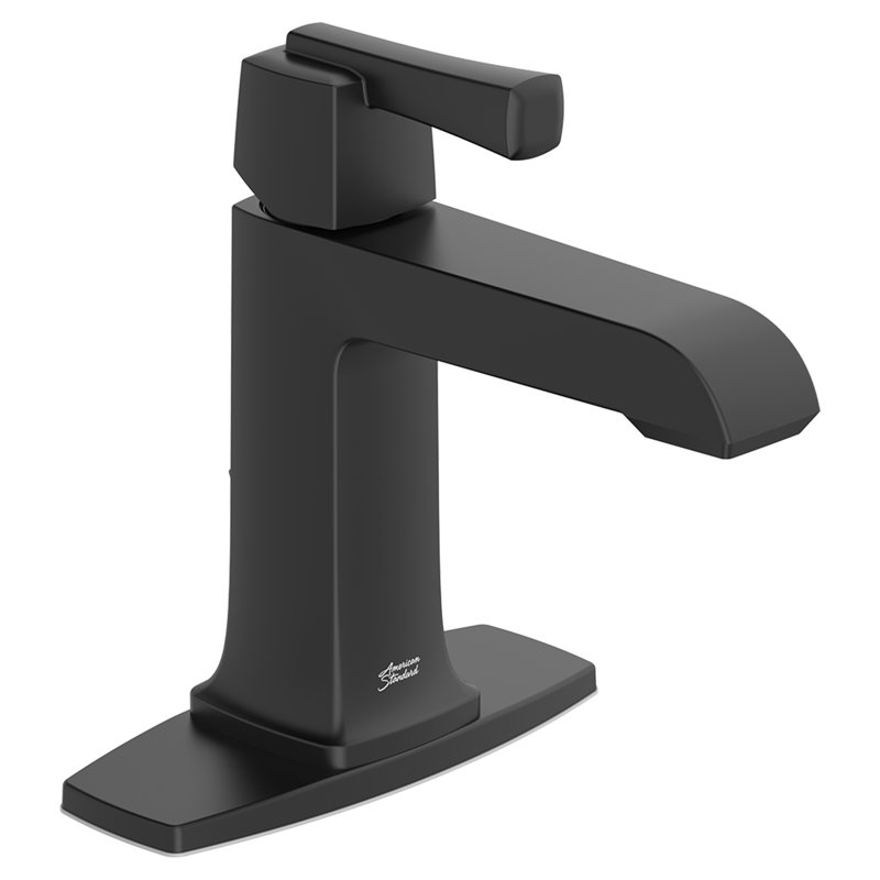 Townsend Single-Hole Bathroom Faucet with Drain Assembly, Matte Black