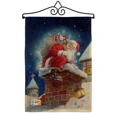 Double Sided 18.5'' H x 13'' W Polyester Christmas Garden Flag